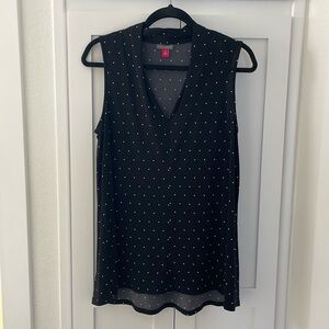 Sleeveless black top